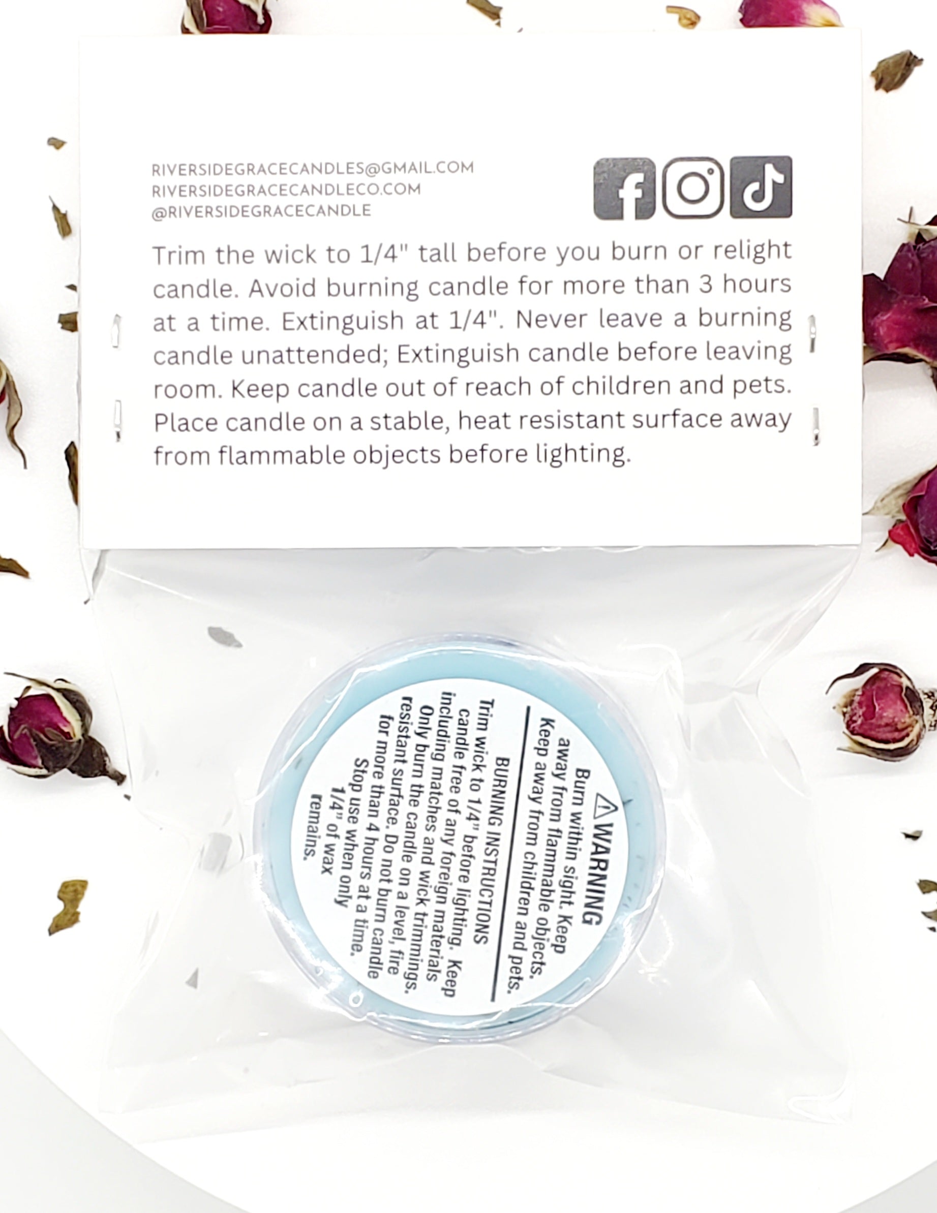 Cyprian Tealight Packaging Back